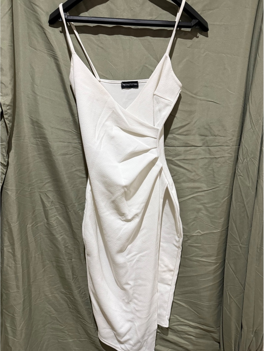 White Spaghetti Strap Bodycon Mini Dress